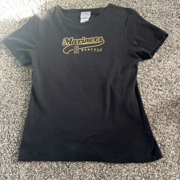 5th & Ocean Tops - Seattle Mariners Black and Gold Women’s Tshirt